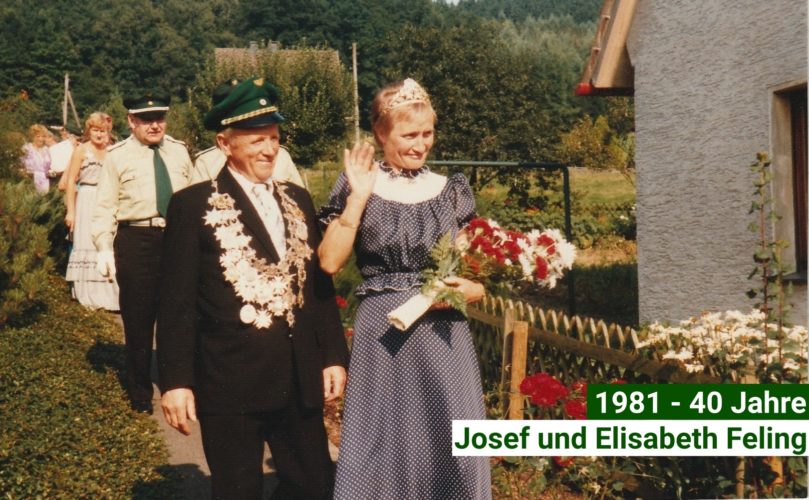 Jubelkönigspaar 1981-40 Jahre-Josef und Elisabeth Feling